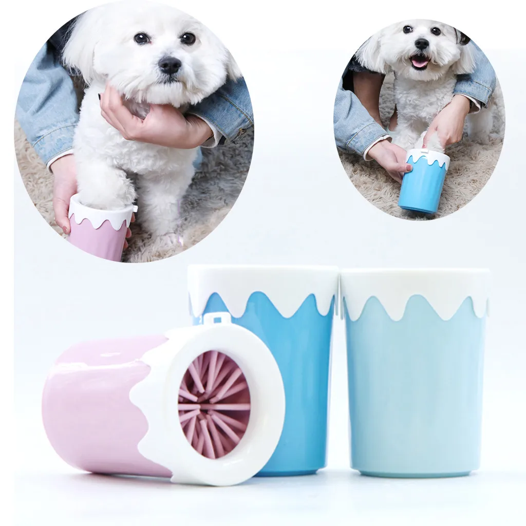 

Dog Paw Cleaner Cup Silicone Pet Foot Washer Bucket Gentle Brush Paw Clean Comb Quickly Clean Paw dirt Dog Foot Wash Tool