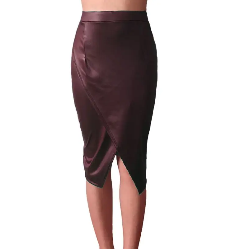 

Pencil Skirt Sexy Package Hip Split Waist Midi Skirt 2019 Summer Skirts