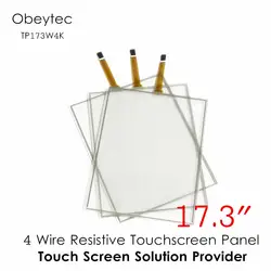 Obeytec 17,3 "4 проводной сенсорный экран панель сенсор, резистивное стекло сенсорный, с eeti контроллер, 16:9, TS173W4K (337*270 мм)