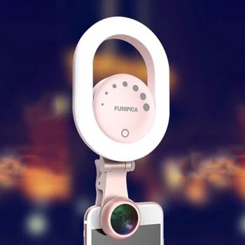 

Live Broadcast Selfie Light Beauty LED Flash Light + Phone Lens for Studio Recording, Live Broadcast, Live Show, KTV, etc.
