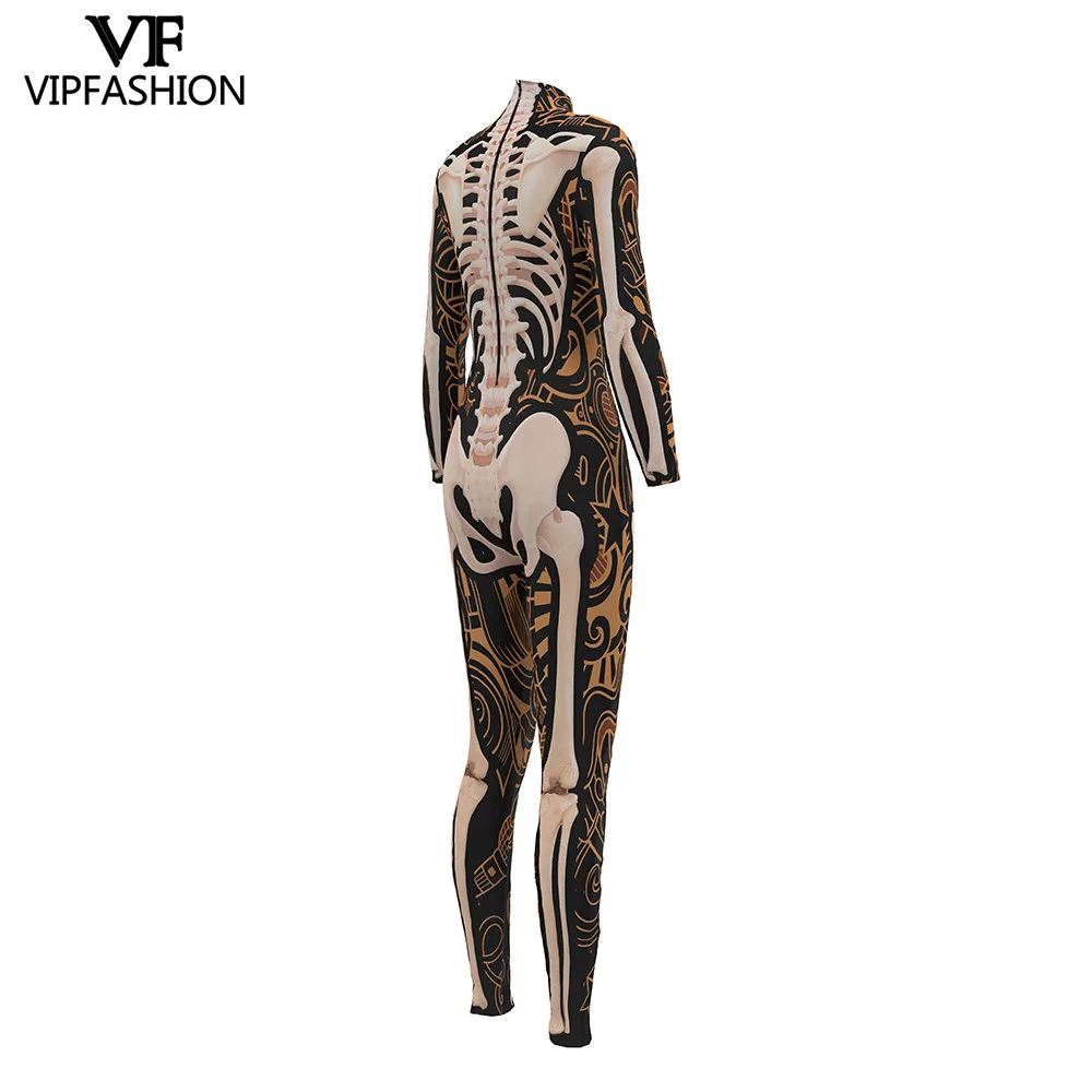 Женский комбинезон с 3D принтом скелета костюм для Хэллоуина новинка 2019|Страшные
