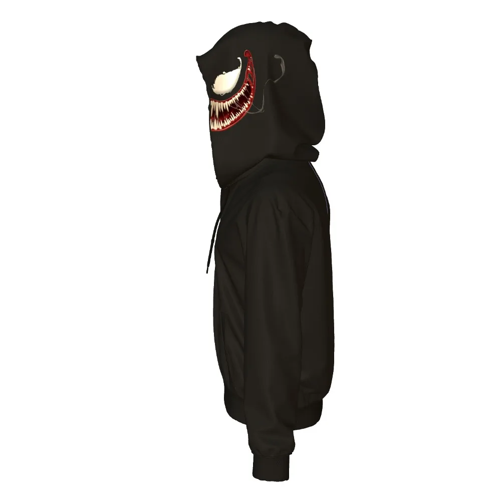 XCOSER Venom Толстовка Творческий костюмы черный хлопок человек паук фильм косплэй