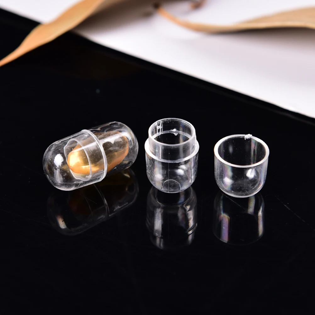 

10Pcs Empty Pill Capsule Medicine Capsule White Gelatin Empty Capsules Hollow Gelatin Capsules Travel Pill Organizer