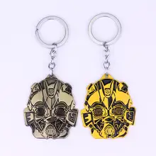 Dongsheng moda jóias filme série transformação robô máscara chaveiro de alta qualidade hornet bumblebee máscara metal homem chaveiro