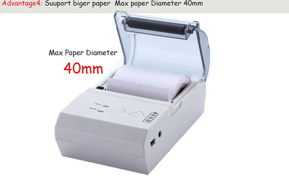 Thermal pocket printer 58mm portable bluetooth android mobile printer E20UA mini pos receipt impresora portatil quality machine