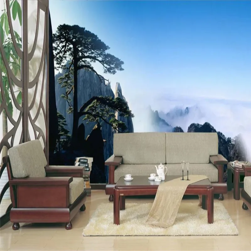 Welcome pine water waterfall background wall professional production mural wallpaper wholesale custom poster photo wall Welcome pine water waterfall background wall professional production mural wallpaper wholesale custom poster photo wall