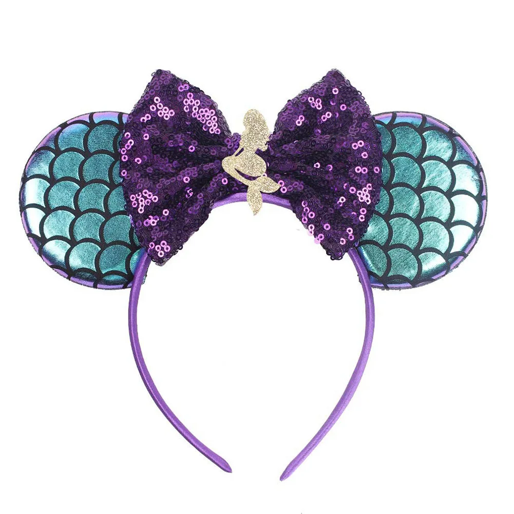 

Girls Glitter Summer Sequin Hairband Party Cute Fashion Gifts Hair Accessories Baby Headband Bowknot Cartoon Children Ears