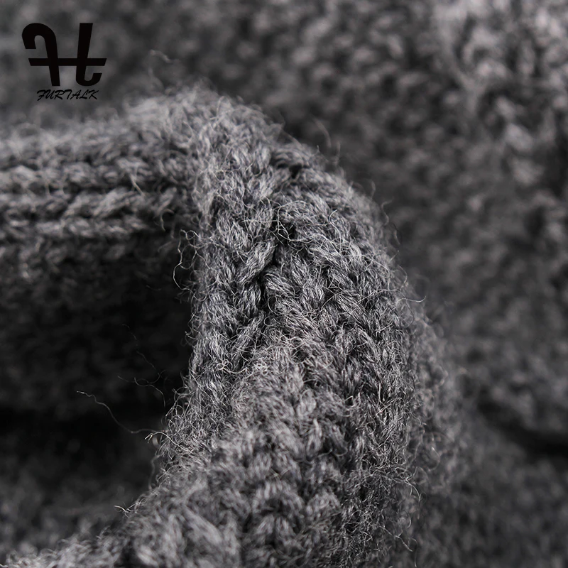 Furtalk кашемировый осень зима Женщины Hat вязать Skullies шапочки шляпы для девочек