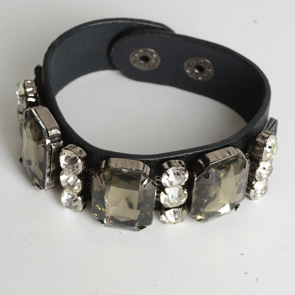 Тренд Браслет изысканный кристалл Bijoux Романтический женщин подарок уникальный кожа ювелирные изделия
