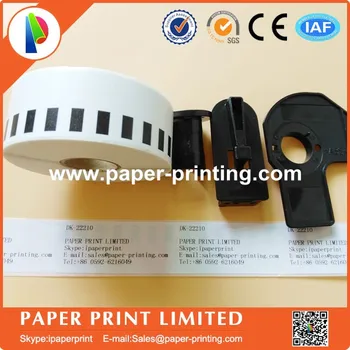 

10 Rolls Compatible DK-22210, DK-2210 Continuous Labels 29mmX30.48M (1-1/7" x 100') With 1X Reusable Plastic Cartridge