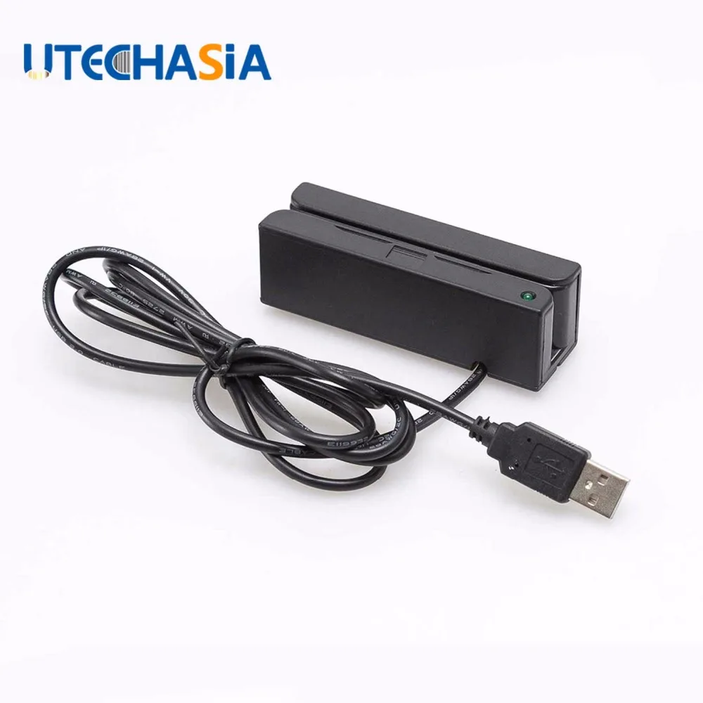 Universal Magnetic Card Reader MSR100 Stripe USB 3 Tracks Strip For Swipe Bar Code Reader From