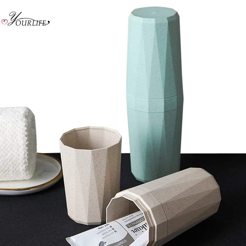 OYOURLIFE الطبيعي القمح القش فرشاة الأسنان تخزين صناديق المحمولة السفر فرشاة أسنان حماية الحاويات الحمام فرشاة الأسنان حالة