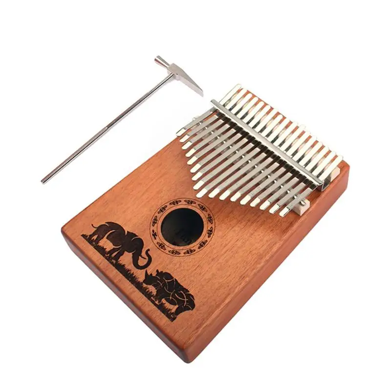

Pocket Size Kalimba 17 keys with Tune Hammer Durable Portable Premium African Instrument Mbira Thumb Piano Finger Piano