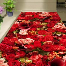 Beibehang HD Мода высокое красоты красивая роза море гостиная 3D плитки для пола papel де parede 3d полы 3d обои
