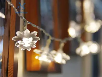 

Baoblaze Romantic 10/20-LED Battery Operated Christmas Flower Shape String Lamp Light for Party Room Garden Home Diwali Decor