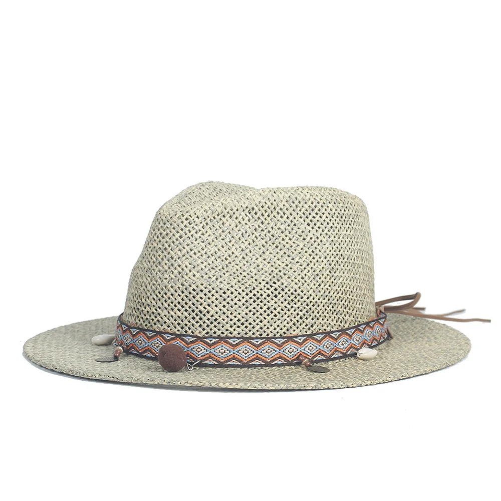 Color 16 Raffia соломенная летняя шляпа женская соломенная шляпа Панама Fedora пляжный отдых с широкими полями козырек повседневные солнцезащитные кепки для женщин сомбреро - Цвет: Color 16