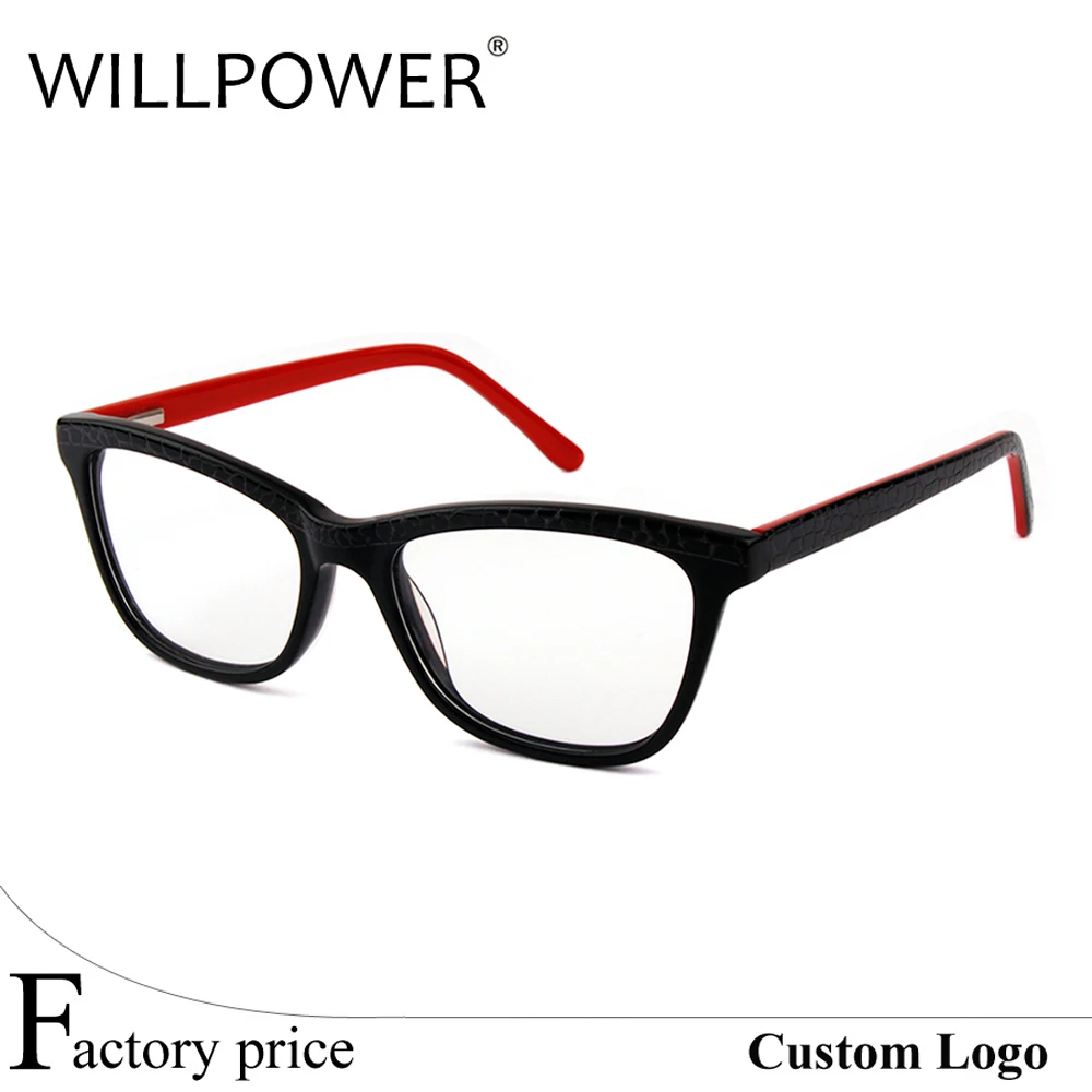

WILLPOWER 2017 Hot Optical Clear Lens Eyeglasses Frame Men Acetate Spectacle Eye Glasses Frames Women Eyewear Frame for Myopia