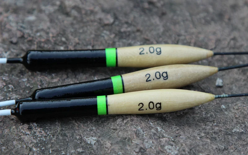 Black Yellow wood fishing float