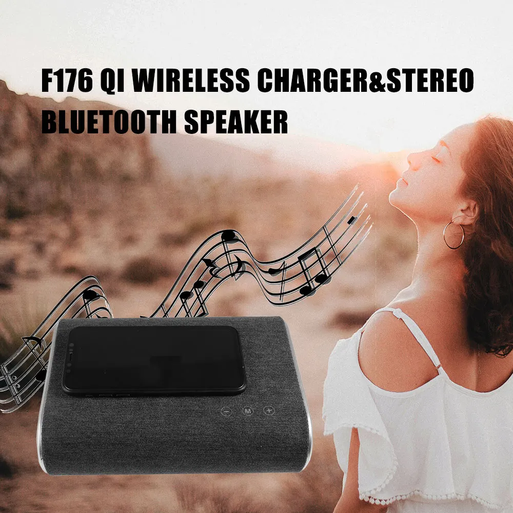 F176 Беспроводной Зарядное устройство для samsung стерео Bluetooth Динамик Мощность банк