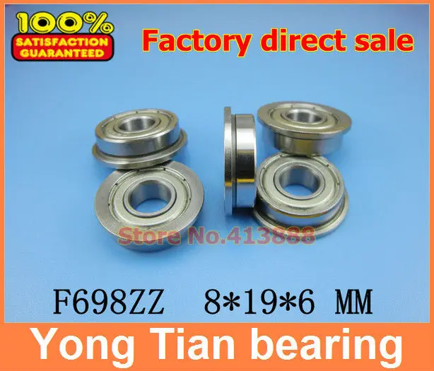 

10pcs F698ZZ F698 DDRF-1980ZZ F698-2RS deep groove ball bearing 8*19*22*6*1.5mm miniature bearing with flange