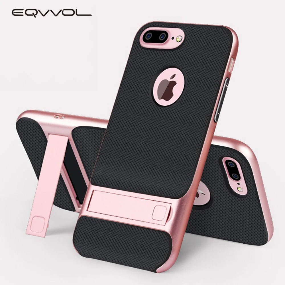 Eqvvol Kickstand чехол для iPhone X 8 7 Plus магнитные держатели телефонов TPU + PC 360 градусов