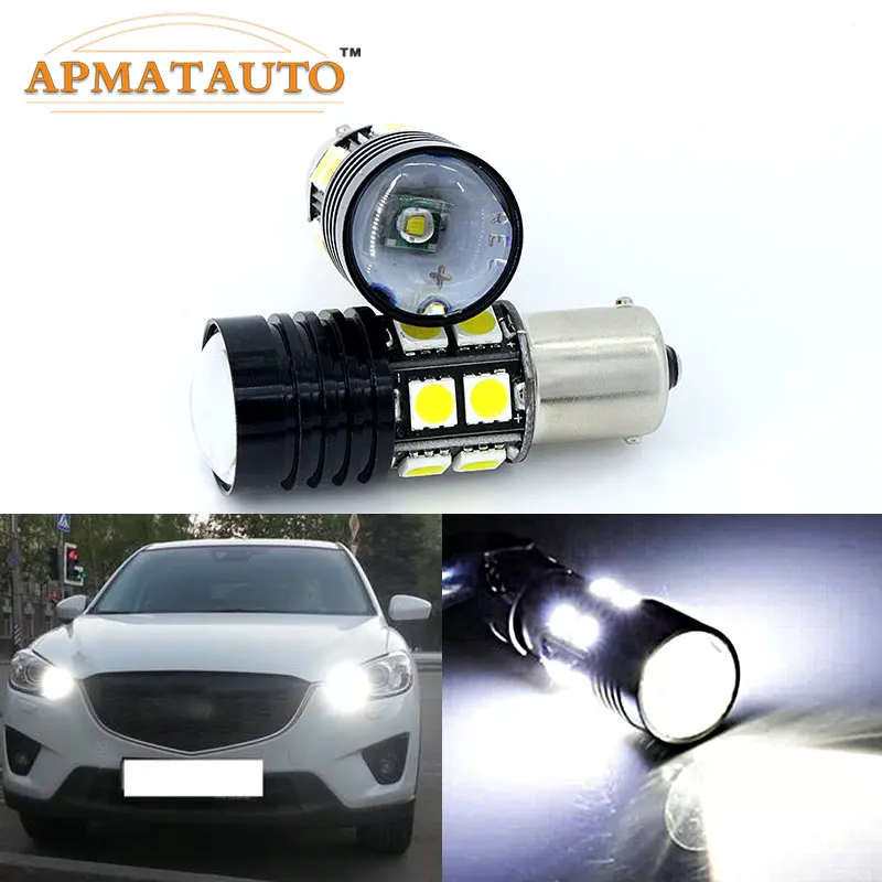 

2 x 6000K White 1156 7506 P21w Canbus Q5 Chips Car LED Bulbs For Mitsubishi Lancer Evo X Daytime Running Lights