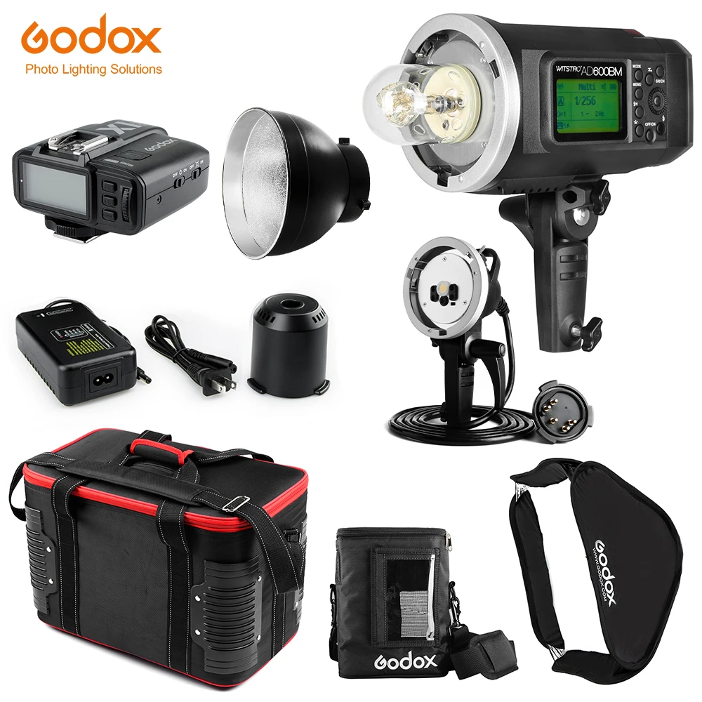 GODOX AD600BM luce flash per esterni Trigger Xpro-C+AD-H600B+PB-600+CB-09 KIT 