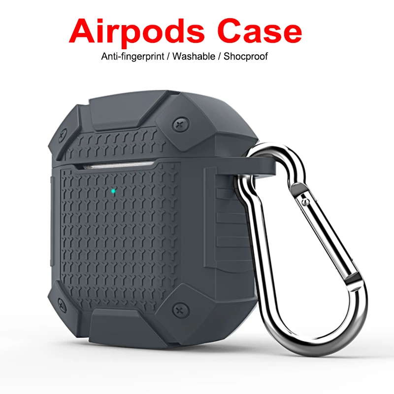 Противоударный сверхпрочный защитный чехол для наушников Airpods Защитный Мягкий