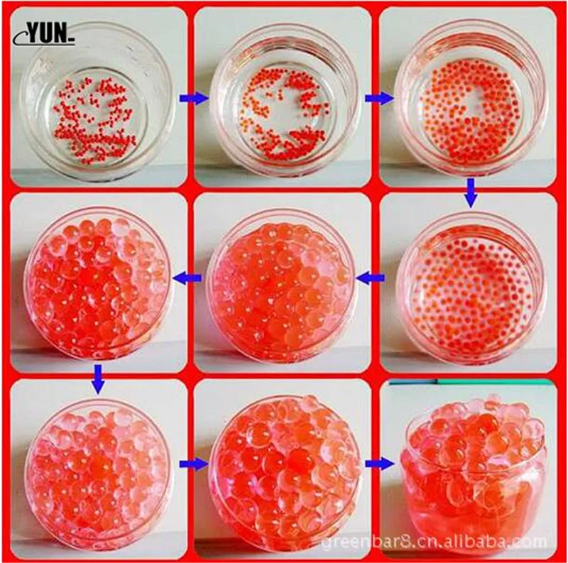 1000pcs Hydrogel Pearl Shaped Green Crystal Soil Water Beads Mud Grow Ball Wedding Growing Bulbs 5DYQ001 (19)
