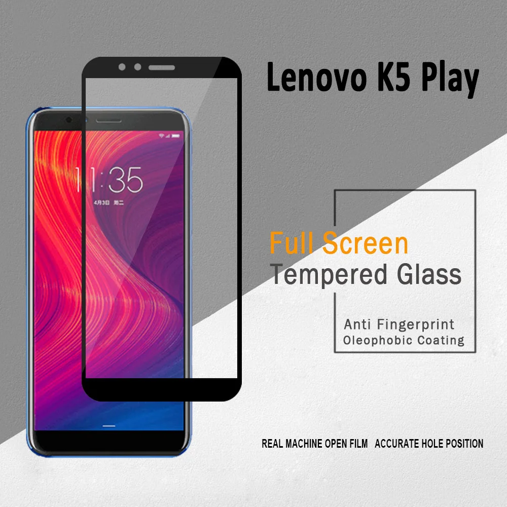 

2PCS All Glue Full Cover Glass For Lenovo K5 PLAY Tempered Glass For Lenovo K5 PLAY Screen Protector Film