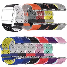 DHL 50 шт./лот Мягкая замена спортивные часы полос Браслет для Fitbit ионной Watchands ремешок браслет двойной цвет