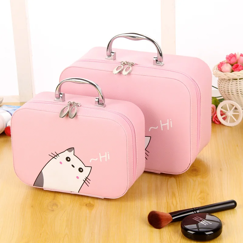 

Makeup Brushes Tool Storage Box Cosmetic Bag Portable Cute Small Cosmetics Case