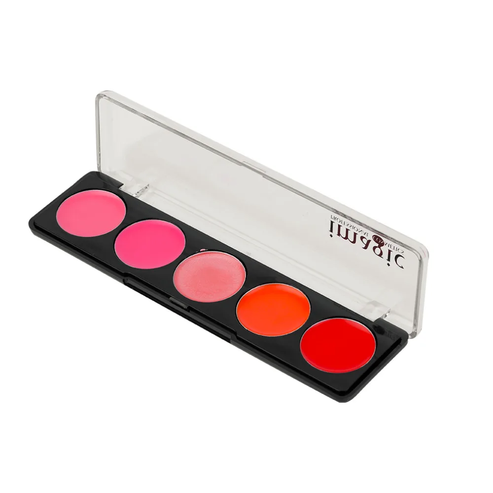 

5 Color Lipstick Palette Lipgloss Long Lasting Lipstick Makeup Shimmering Cosmetics Beauty Makeup