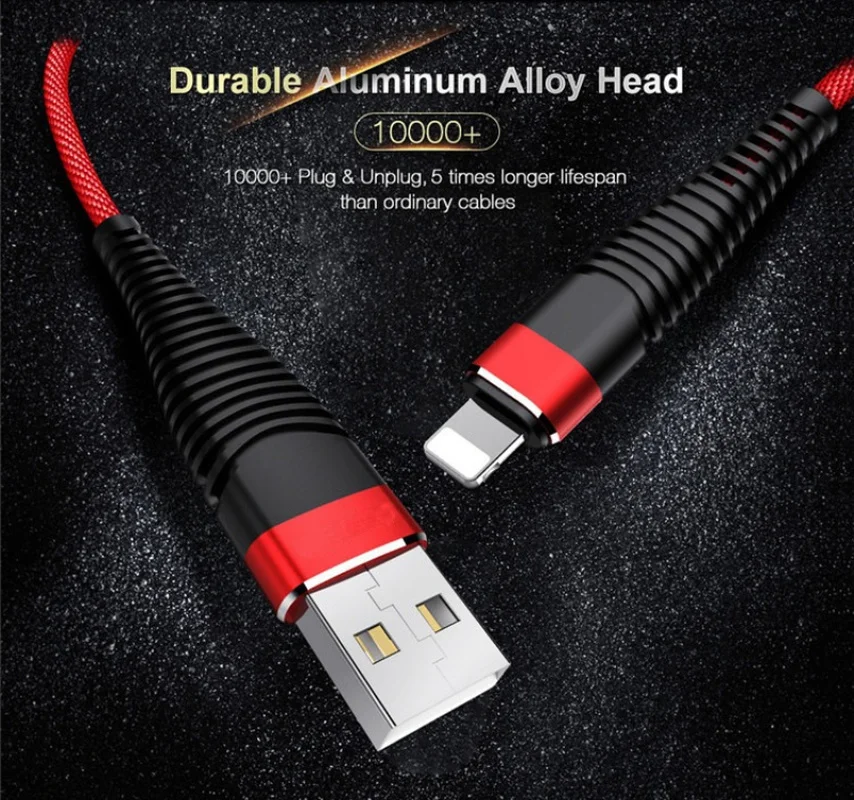 

USB Fast Charging Nylon Braided 2.4A Mobile Phone Data Cable for Iphone Xs Max Xr Iphone 6s Iphone Charging Cable
