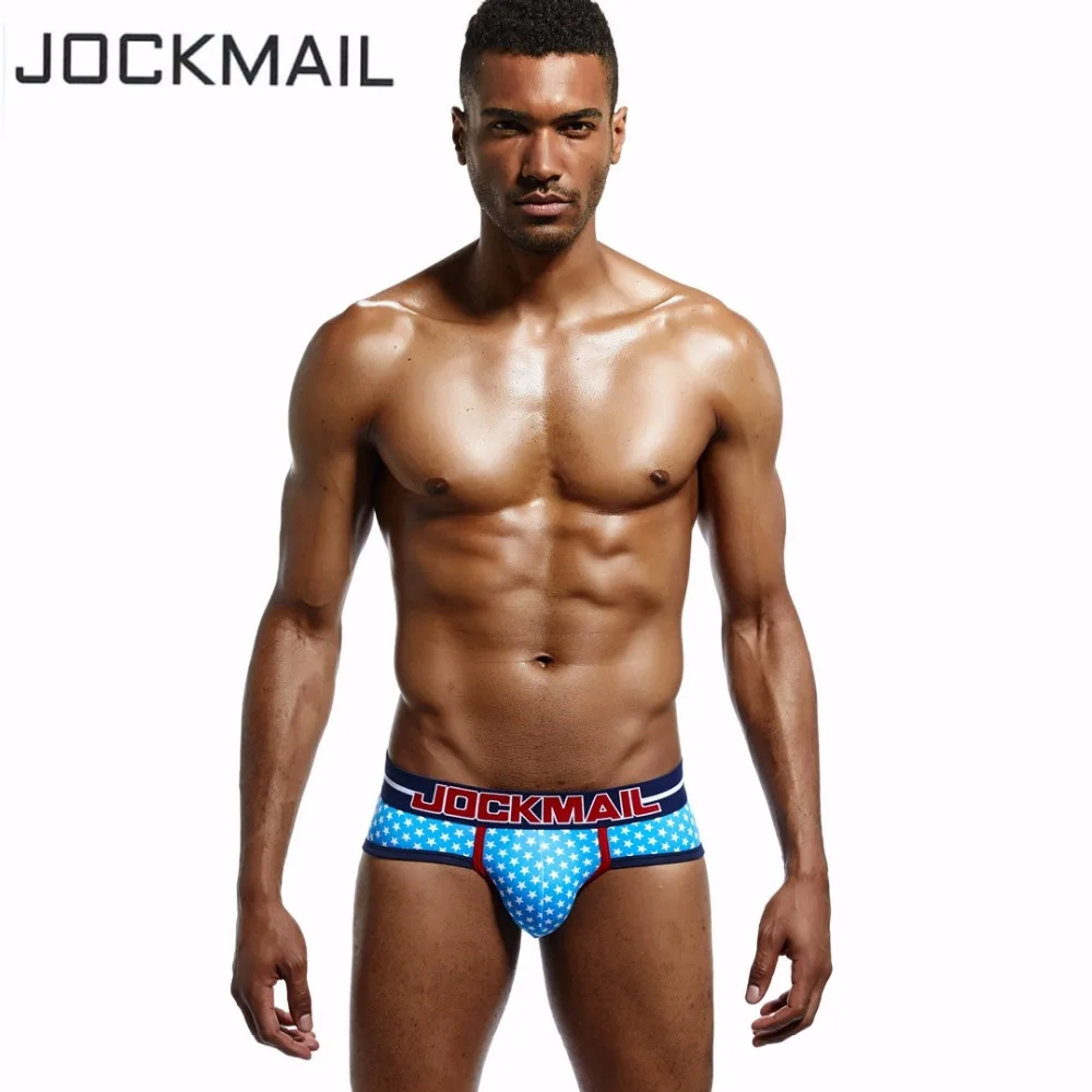 Трусы брифы JOCKMAIL мужские Брендовое пикантное нижнее белье хлопковые слипы с