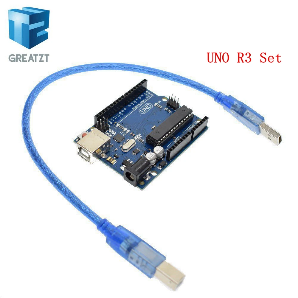 

GREATZT 1set uno r3 MEGA328P ATMEGA16U2(with logo) for arduino Compatible + USB Cable