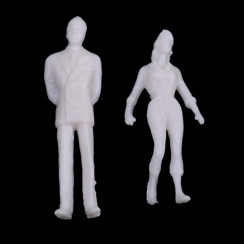 40 шт 1/50& 1/100 масштаб Неокрашенная модель люди миниатюрные фигуры архитектурная модель человека сцена моделирование идеально подходит для макета