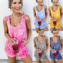 Women Beach Rompers Female 2019 Summer Solid Casual Short Jumpsuit Sleeveless Slim Bodycon Sexy Party Playsuit Women Beach Rompers Female 2019 Summer Solid Casual Short Jumpsuit Sleeveless Slim Bodycon Sexy Party Playsuit