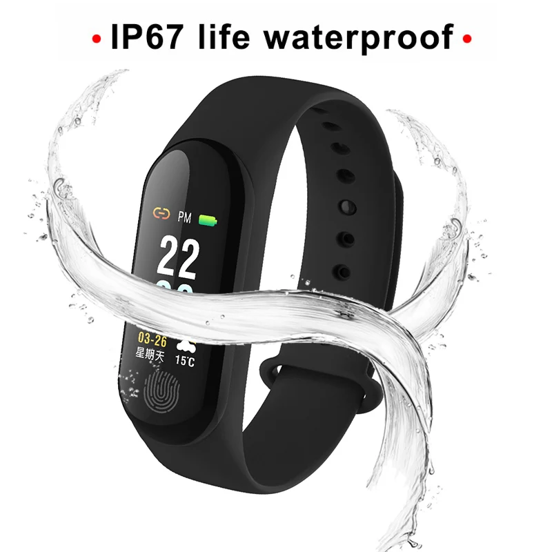 

M30 Color screen SmartBracelet IP67 wristband heart rate monitor BloodPressure Bracelet Waterproof PK Smart Band for mi band 3