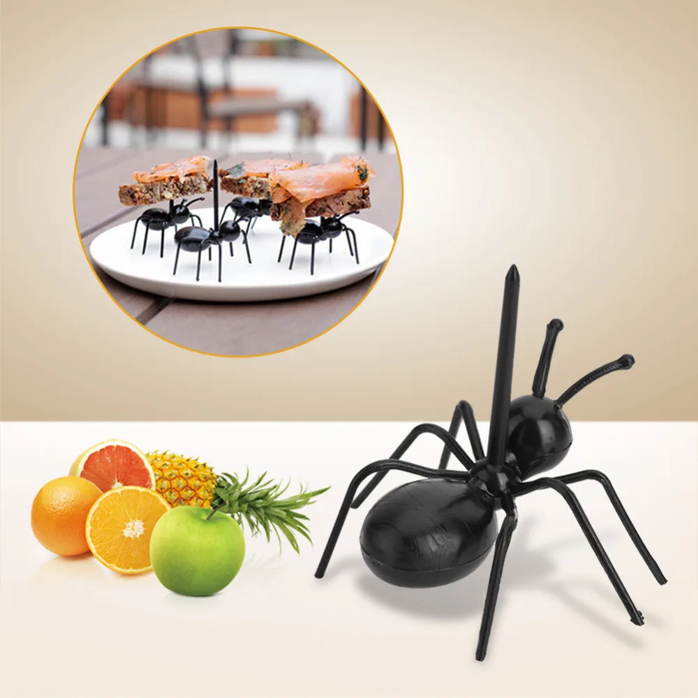 

12pcs/set Ant Fruit Fork Reusable Cute Animal Fruit Fork Tableware Multiple Use Snack Cake Dessert Forks For Party Decoration
