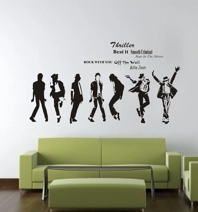 michael jackson removable living room wall decor vinyl decal sticker