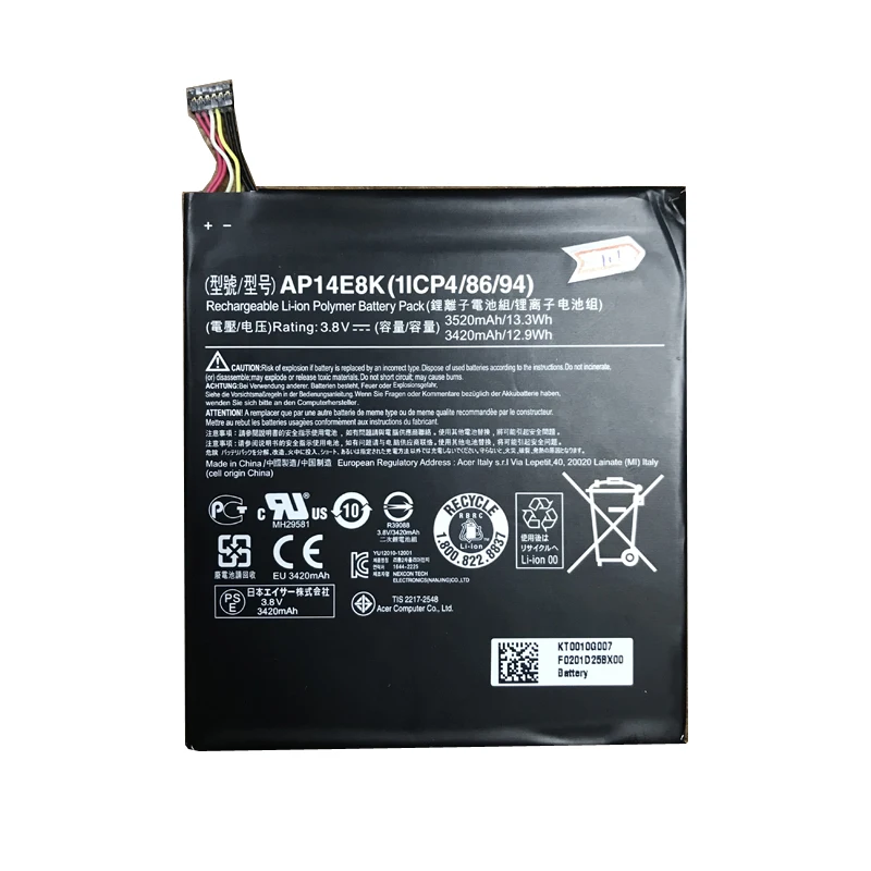 Аккумулятор AP14E8K 3520 мАч для acer Iconia One 7 B1-750 | Мобильные телефоны и аксессуары
