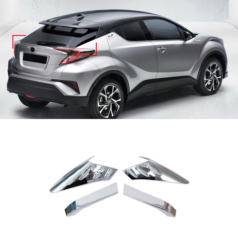 Для Toyota C-HR снаружи сзади хвост свет лампы Крышка декор отделка ABS Chrome