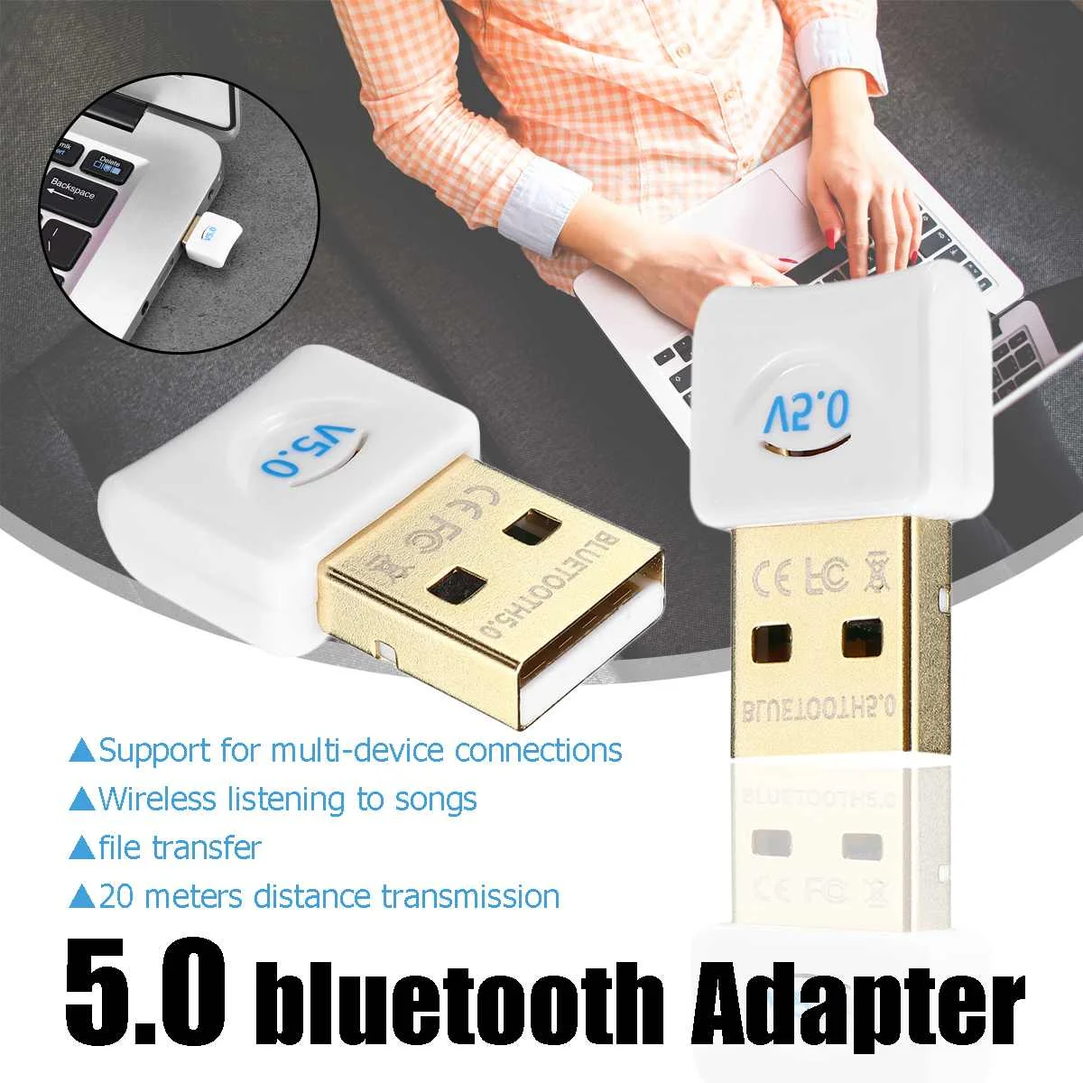 

LEORY USB bluetooth Adapter Dongle For Computer PC Mouse Aux Audio bluetooth 2.0 3.0 4.0 5.0 Speaker Music Receiver Transmitter