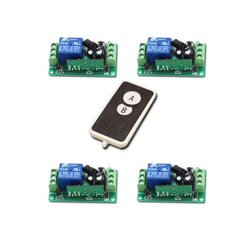 

Latest DC9V 12V 24V 1 CH 1CH RF Wireless Remote Control Switch System WaterProof Transmitters +4 XReceiver 315/433.92 MHZ