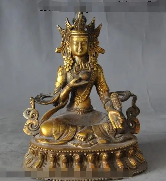 

S01104 6"tibet tibetan buddhism fane bronze gilt Amitayus Bodhisattva buddha statue (A0321)