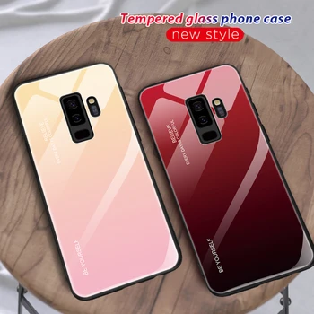 

For Samsung Galaxy S9 Plus Case Gradient Tempered Glass Phone Case For Samsun S 9Plus G960F G965F G960U G960W G965U Coque Cover