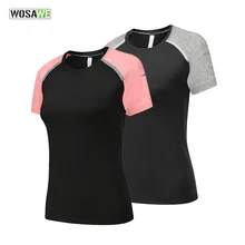 WOSAWE, женские футболки для йоги, тренажерного зала, фитнеса, с короткими рукавами, толстовки, быстросохнущие, для тренировок, дышащие, спортивные, для бега, йоги, одежда