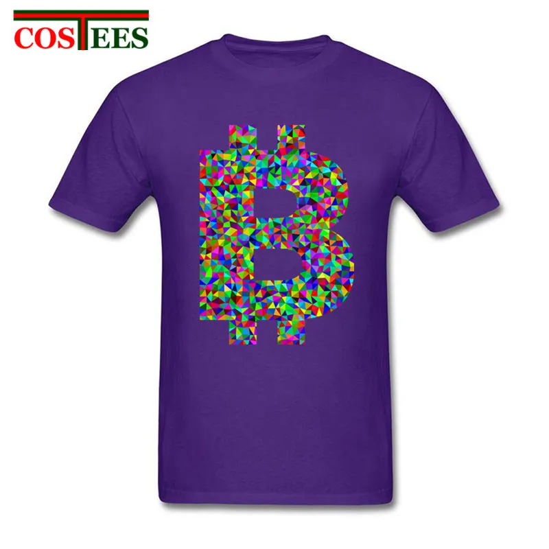 Fractal Poly Prismatic Биткоин забавная футболка Homme De Marque с коротким рукавом 2018 летняя