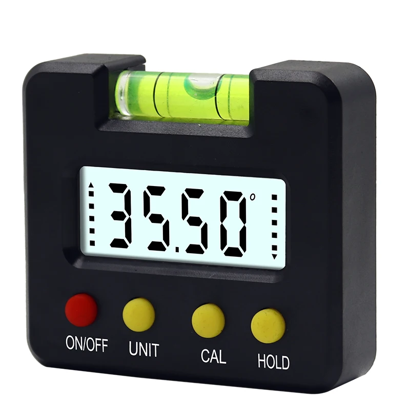 Mini Digital Display Protractor Inclinometer Level Meter 0.1 Degree Resolution and Degree Range